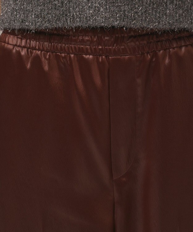 GRACE CONTINENTAL レザーライクパンツ ブラウン