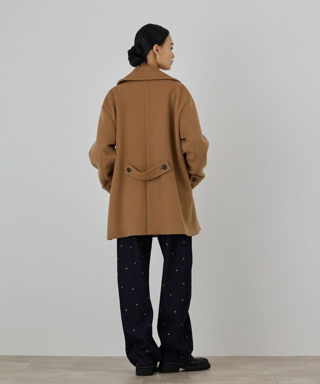 GRACE CONTINENTAL ショートビーバーPコート キャメル