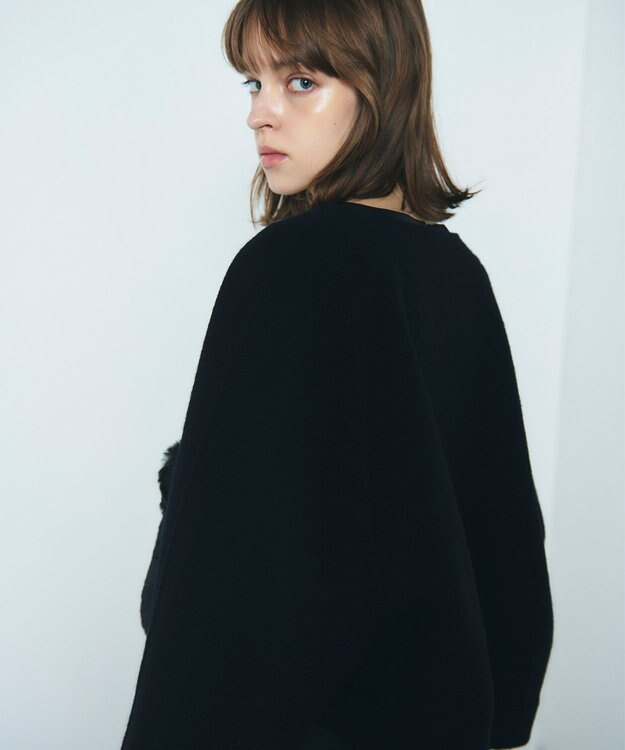 GRACE CONTINENTAL ファーポケットリバージャケット ブラック