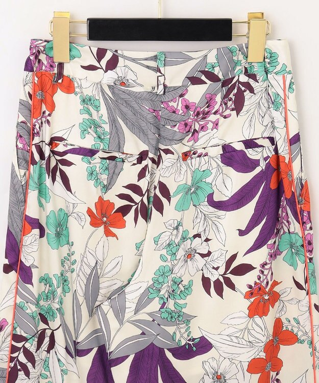 GRACE CONTINENTAL ボタニカルプリントワイドパンツ ベージュ