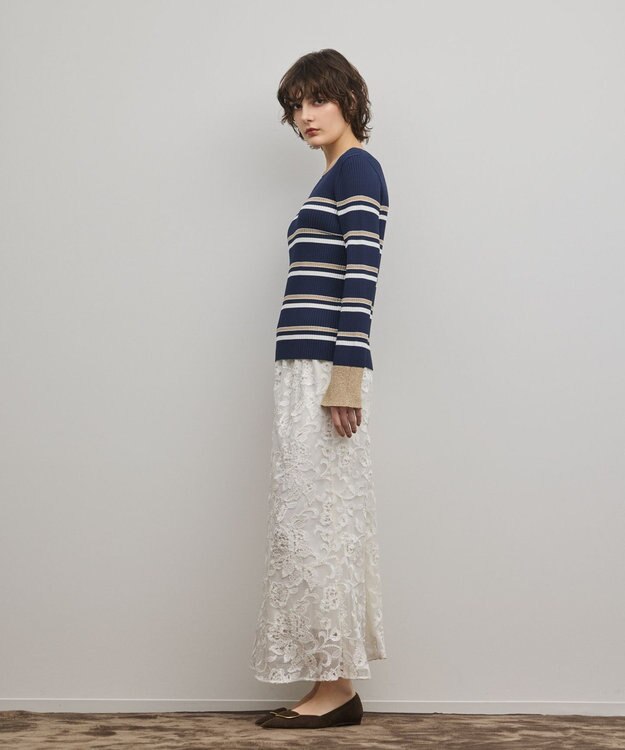 GRACE CONTINENTAL チュールレースマーメイドスカート ホワイト