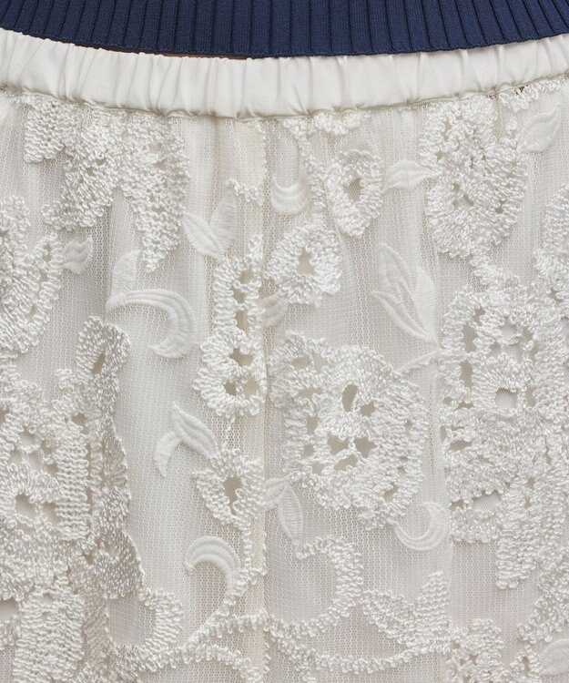 GRACE CONTINENTAL チュールレースマーメイドスカート ホワイト