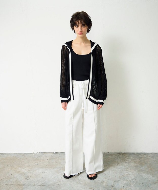 GRACE CONTINENTAL デニムワイドイージーパンツ ホワイト