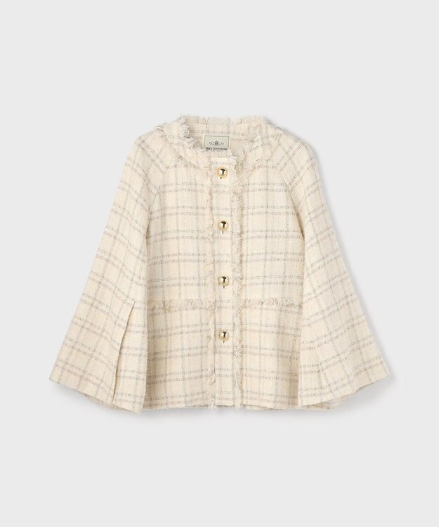 GRACE CONTINENTAL フレアスリーブツイードジャケット キナリ