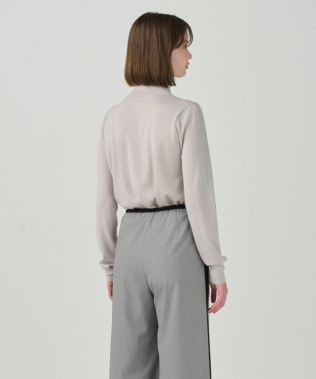 GRACE CONTINENTAL ハイネックニットトップ ベージュ