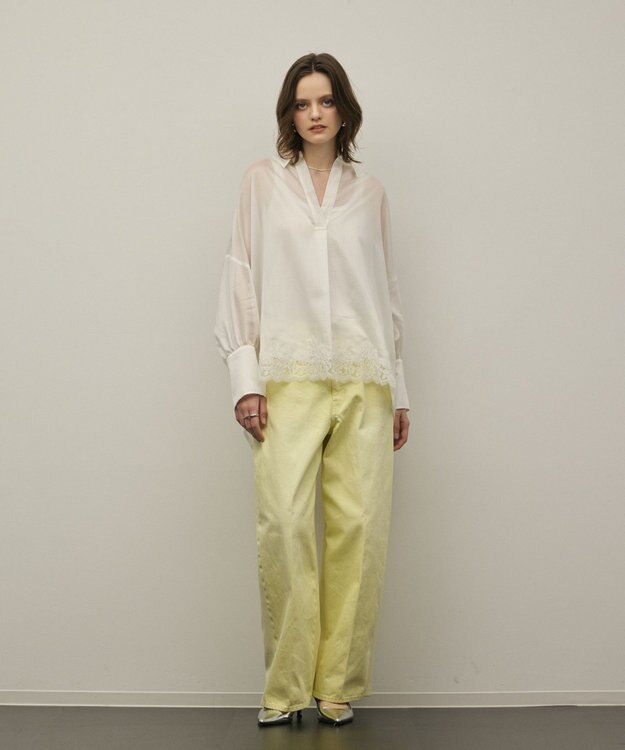 GRACE CONTINENTAL シアースキッパートップ ホワイト