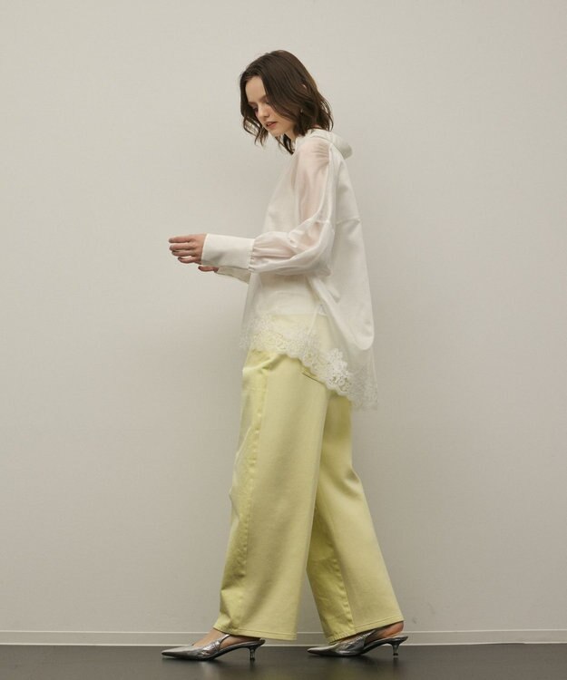 GRACE CONTINENTAL シアースキッパートップ ホワイト