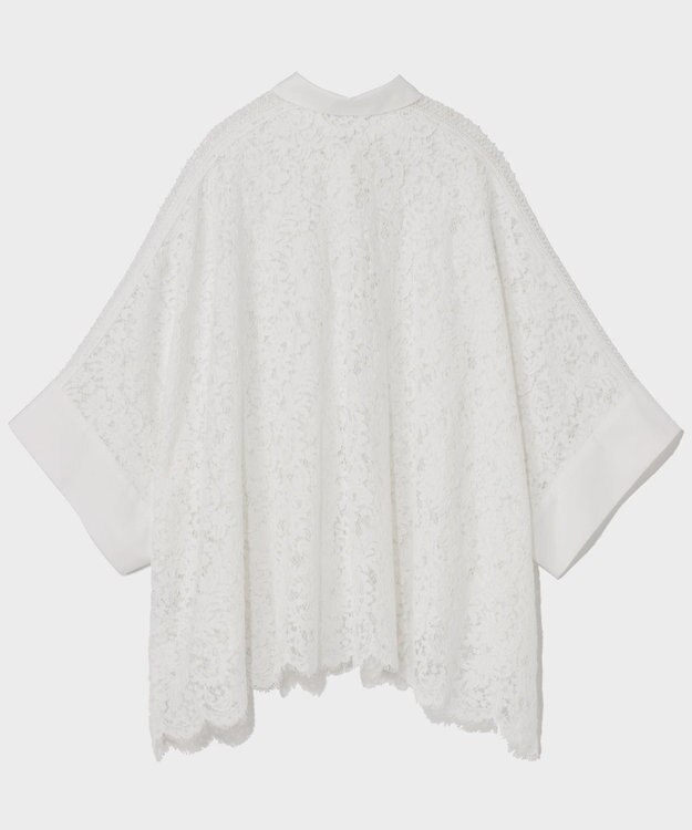 GRACE CONTINENTAL レースポンチョシャツ ホワイト