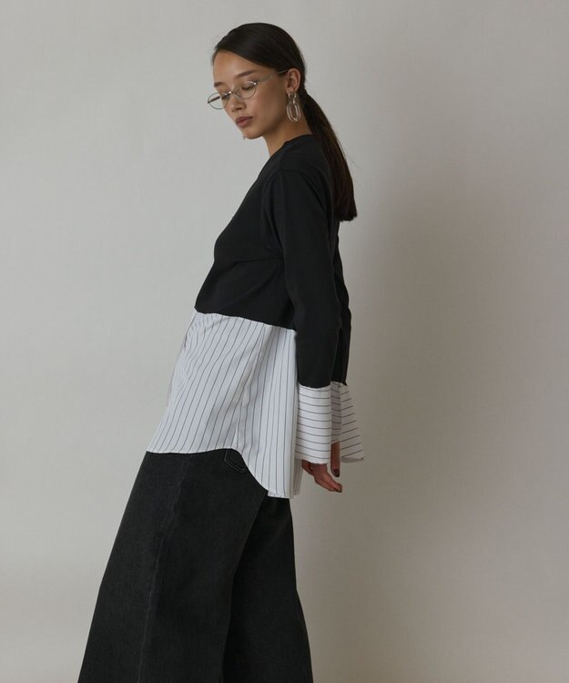 GRACE CONTINENTAL レイヤードカットトップ ブラック