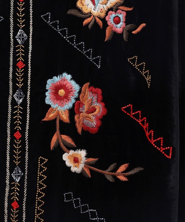 23SS✨グレースコンチネンタル 刺繍 キカフラワーワンピース ビジュー 新品 グレースコンチネンタル フラワー刺繍 キカフラワー
