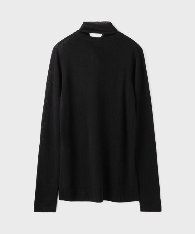 GRACE CONTINENTAL ボウ付ニットトップ ブラック