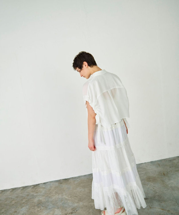 GRACE CONTINENTAL レースコンビキャミソールワンピース ホワイト