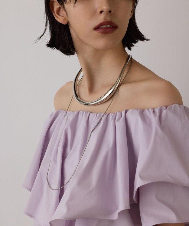 GRACE CONTINENTAL メタルボリュームチョーカー シルバー