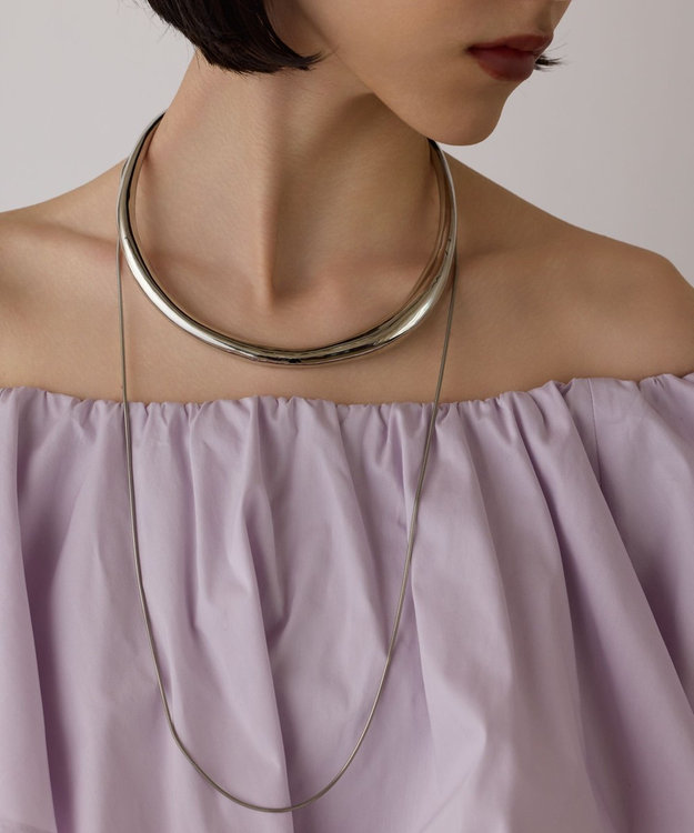 GRACE CONTINENTAL メタルボリュームチョーカー シルバー