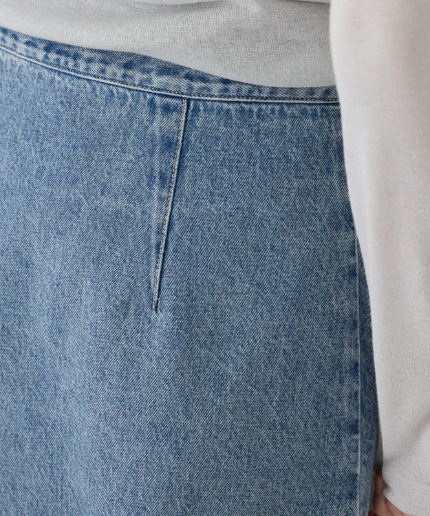 GRACE CONTINENTAL レーススカートレイヤードデニム サックス
