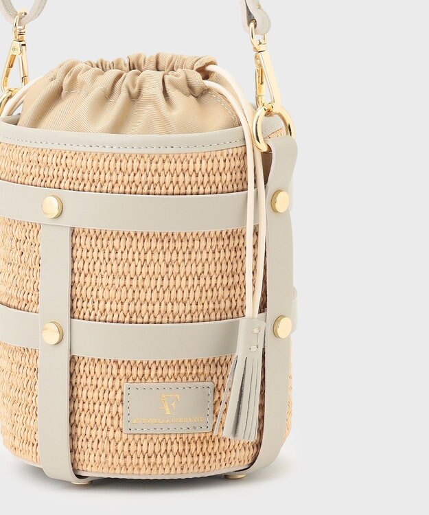 GRACE CONTINENTAL ANTONELLA　FERRANTE  ベルトフリンジバック グレー