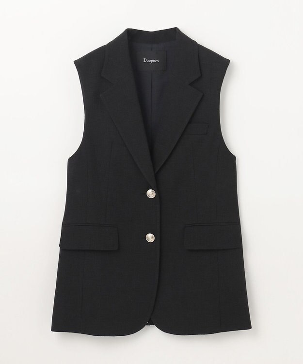 GRACE CONTINENTAL ブッチャーテーラーベスト ブラック