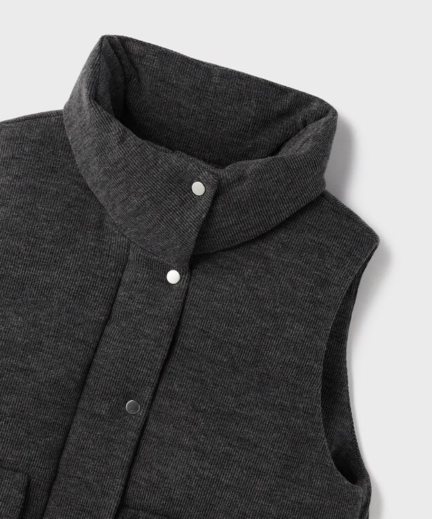 GRACE CONTINENTAL スタンドニットダウンベスト グレー