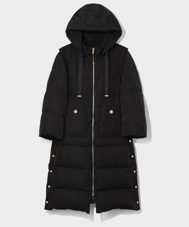 GRACE CONTINENTAL 2WAYロングダウンコート ブラック