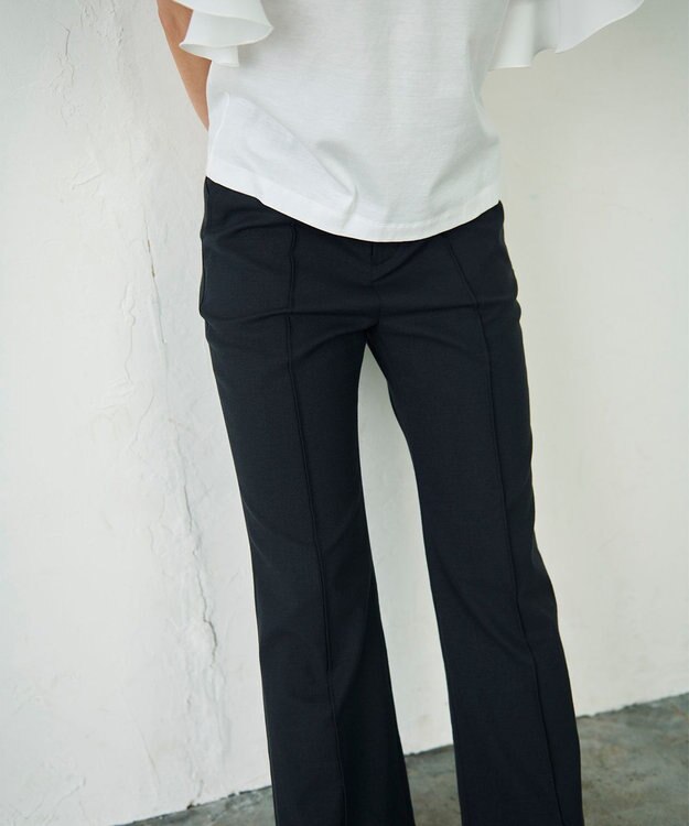 GRACE CONTINENTAL スリムフレアパンツ ブラック