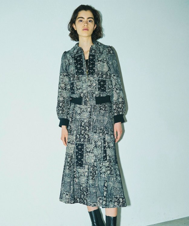 美品✳︎グレースコンチネンタル ジャガード刺繍ブルゾン 花柄 ジャガード ジャガード刺繍ブルゾン / GRACE CONTINENTAL | GRACE