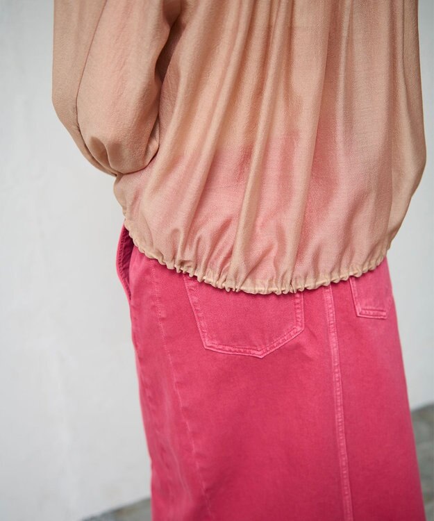 GRACE CONTINENTAL デニムタイトロングスカート ローズ