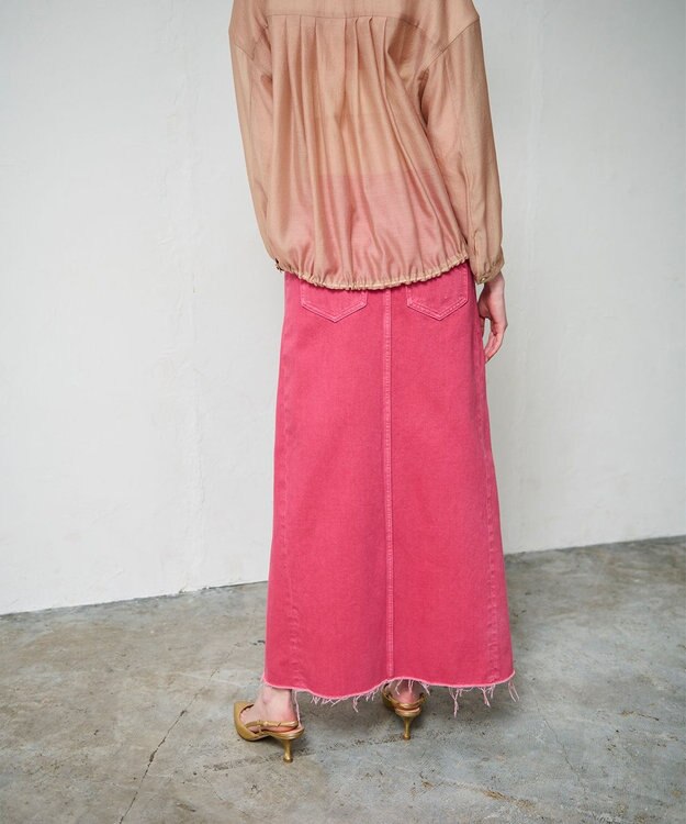 GRACE CONTINENTAL デニムタイトロングスカート ローズ