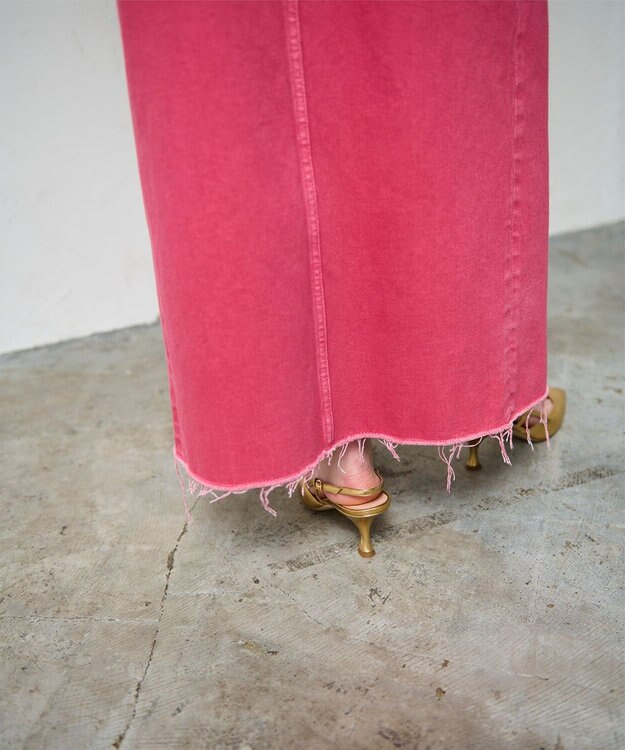 GRACE CONTINENTAL デニムタイトロングスカート ローズ