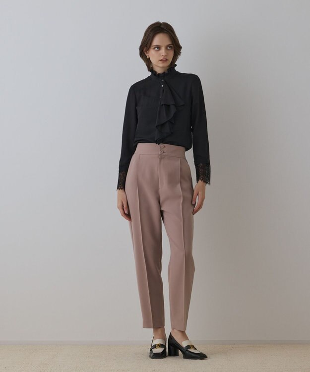 GRACE CONTINENTAL ラッフルブラウス ブラック