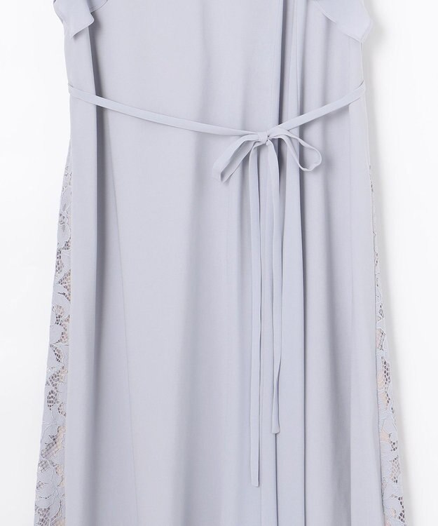 GRACE CONTINENTAL バックレースドレス サックス