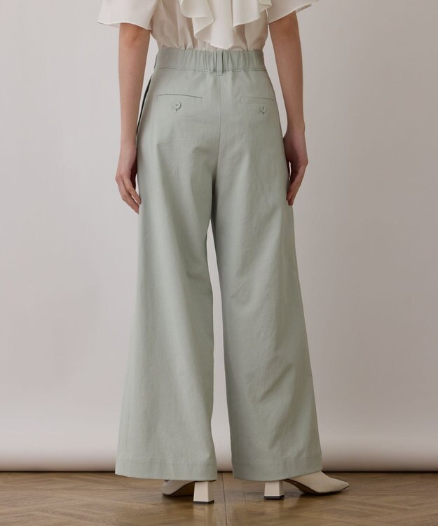 GRACE CONTINENTAL ストレッチワイドパンツ グリーン