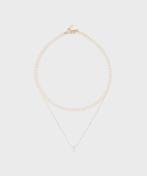 GRACE CONTINENTAL パール2連ネックレス ホワイト
