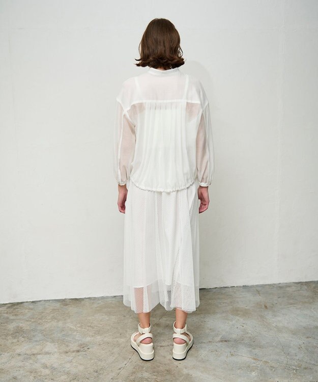 GRACE CONTINENTAL シアードレープブルゾン ホワイト