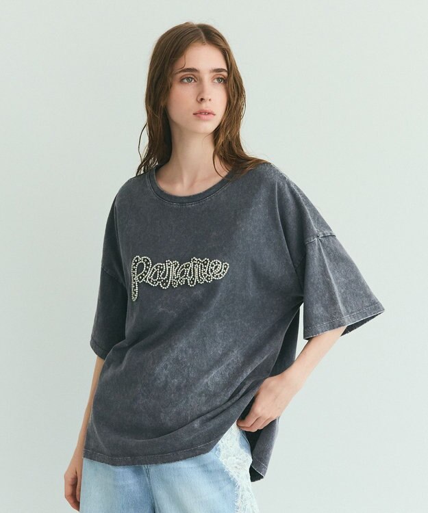 GRACE CONTINENTAL ピグメントTシャツ チャコール