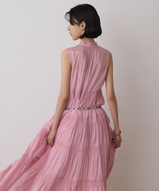 GRACE CONTINENTAL ティアードマキシカフタンワンピース ピンク