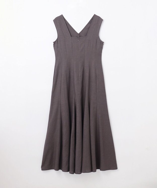 GRACE CONTINENTAL トリアセリネンフレアマキシ チャコール