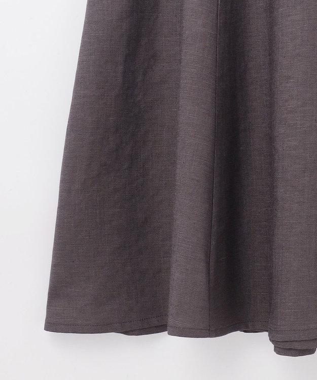 GRACE CONTINENTAL トリアセリネンフレアマキシ チャコール