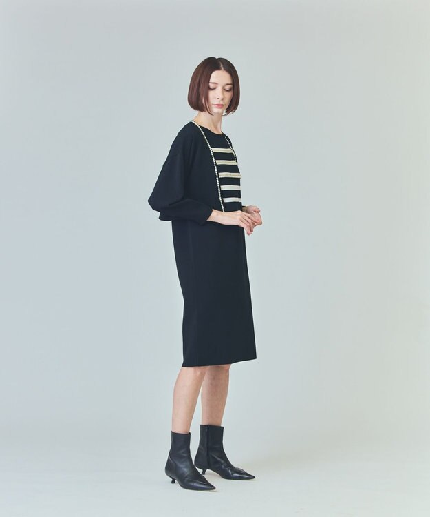 GRACE CONTINENTAL パールショートカーディガン ブラック