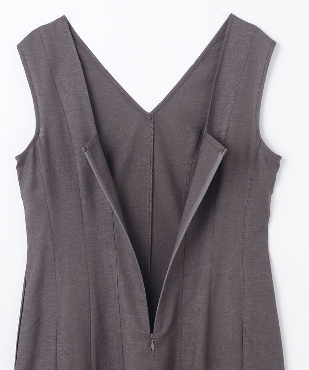 GRACE CONTINENTAL トリアセリネンフレアマキシ チャコール