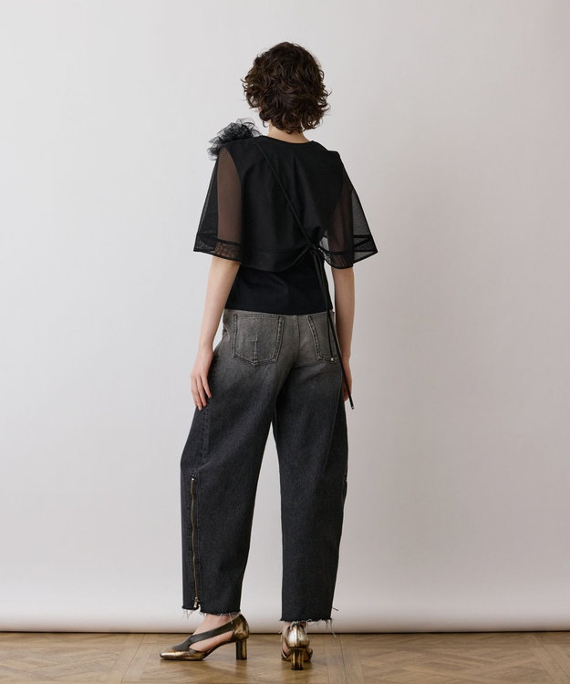 GRACE CONTINENTAL フラワーチュールベルト ブラック