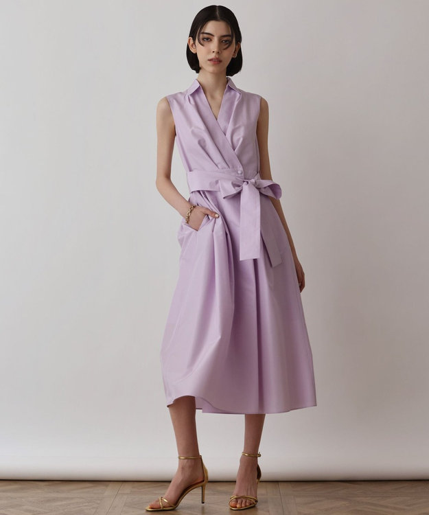 GRACE CONTINENTAL トリアセコットンワンピース ラベンダー