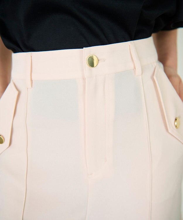 GRACE CONTINENTAL バックサテンカーゴパンツ キナリ