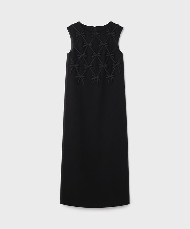 GRACE CONTINENTAL リボンモチーフドレス ブラック