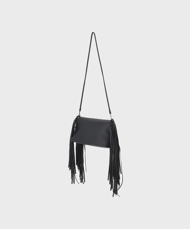 GRACE CONTINENTAL フリンジバッグ ブラック