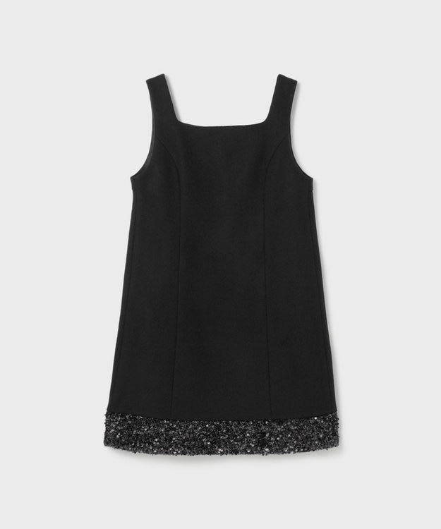 M me eme フェザースパンコールミニワンピース M me eme