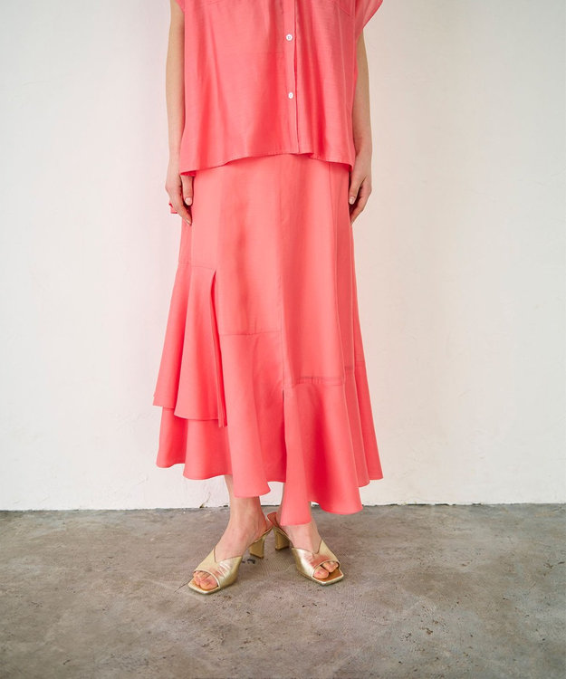 GRACE CONTINENTAL イレギュラーヘムスカート ピンク