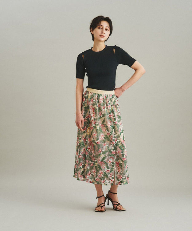 錦花さま専用⭐︎ゴーシュ　リネンスカート　YAECA リンネル　Bshop サマーボタニカル刺繍スカート / GRACE CONTINENTAL | GRACE