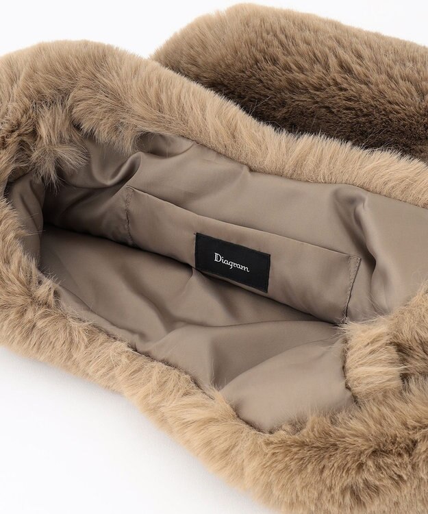 GRACE CONTINENTAL マルシェエコファーバッグ ベージュ