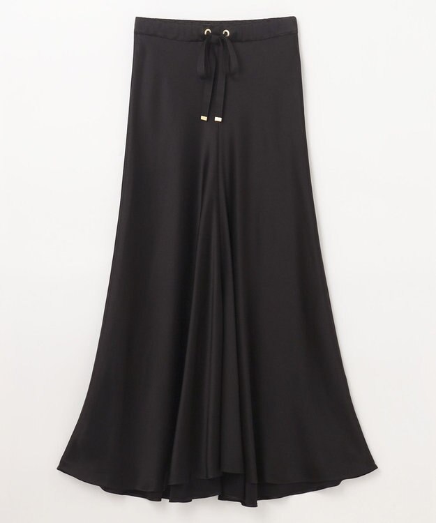 GRACE CONTINENTAL サテンバイアスロングスカート ブラック