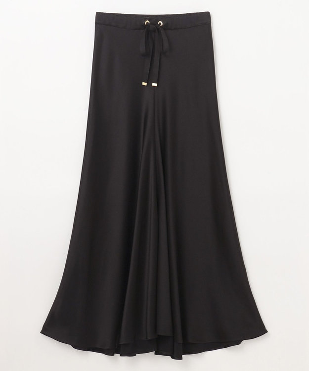 GRACE CONTINENTAL サテンバイアスロングスカート ブラック